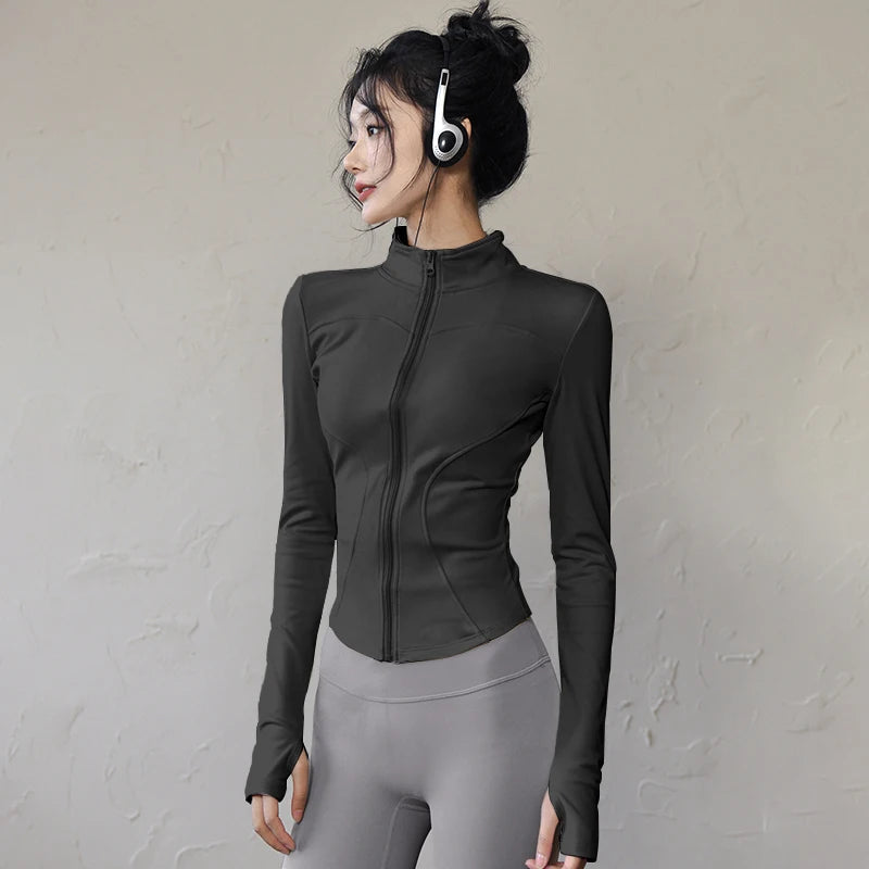 Women's long sleeve gym jacket