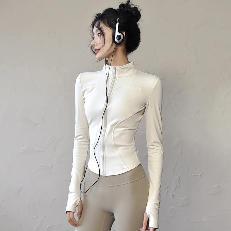 Women's long sleeve gym jacket