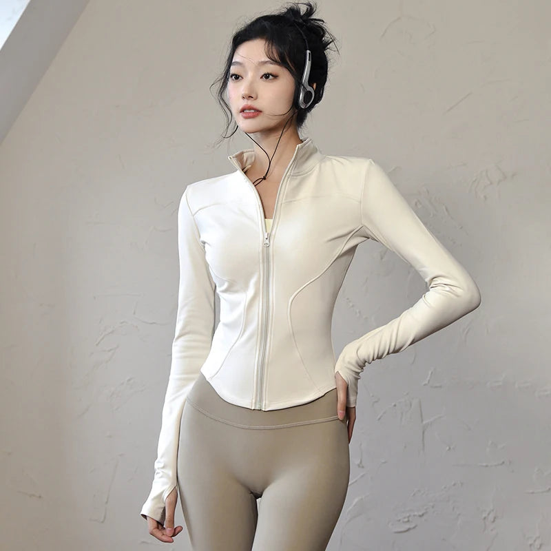 Women's long sleeve gym jacket