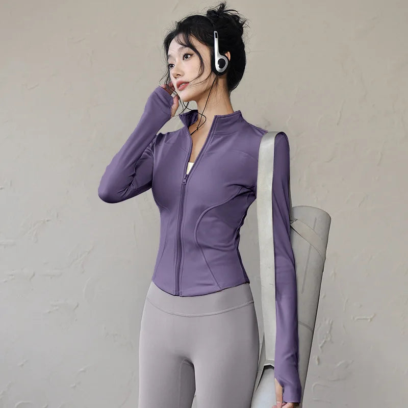 Women's long sleeve gym jacket