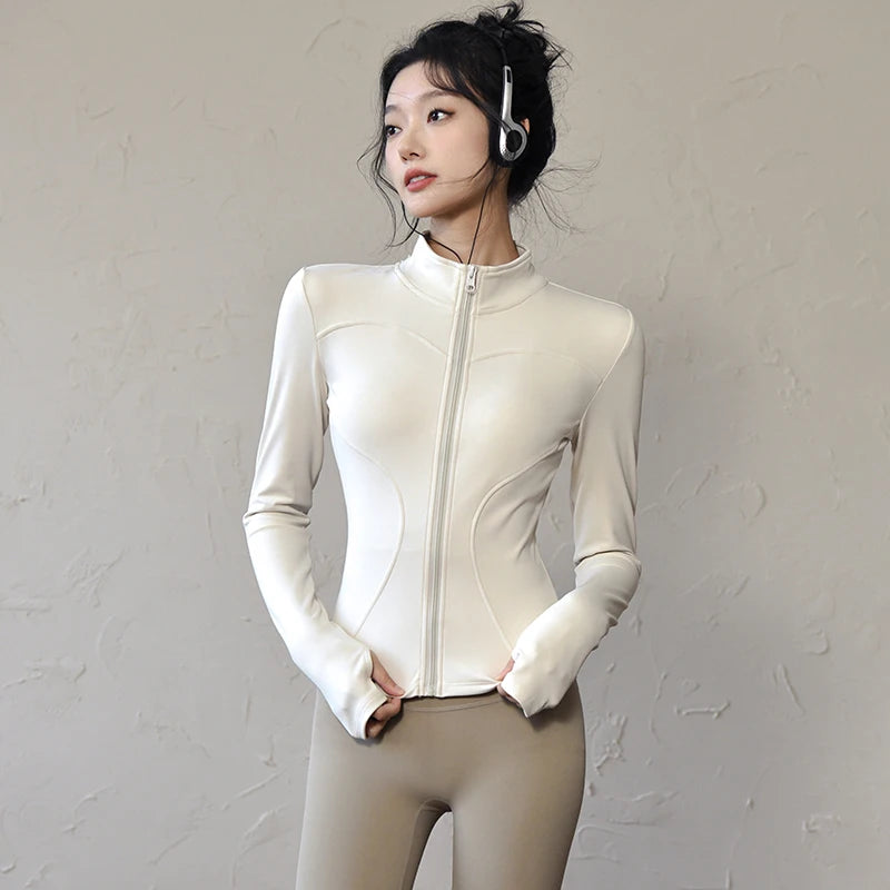 Women's long sleeve gym jacket